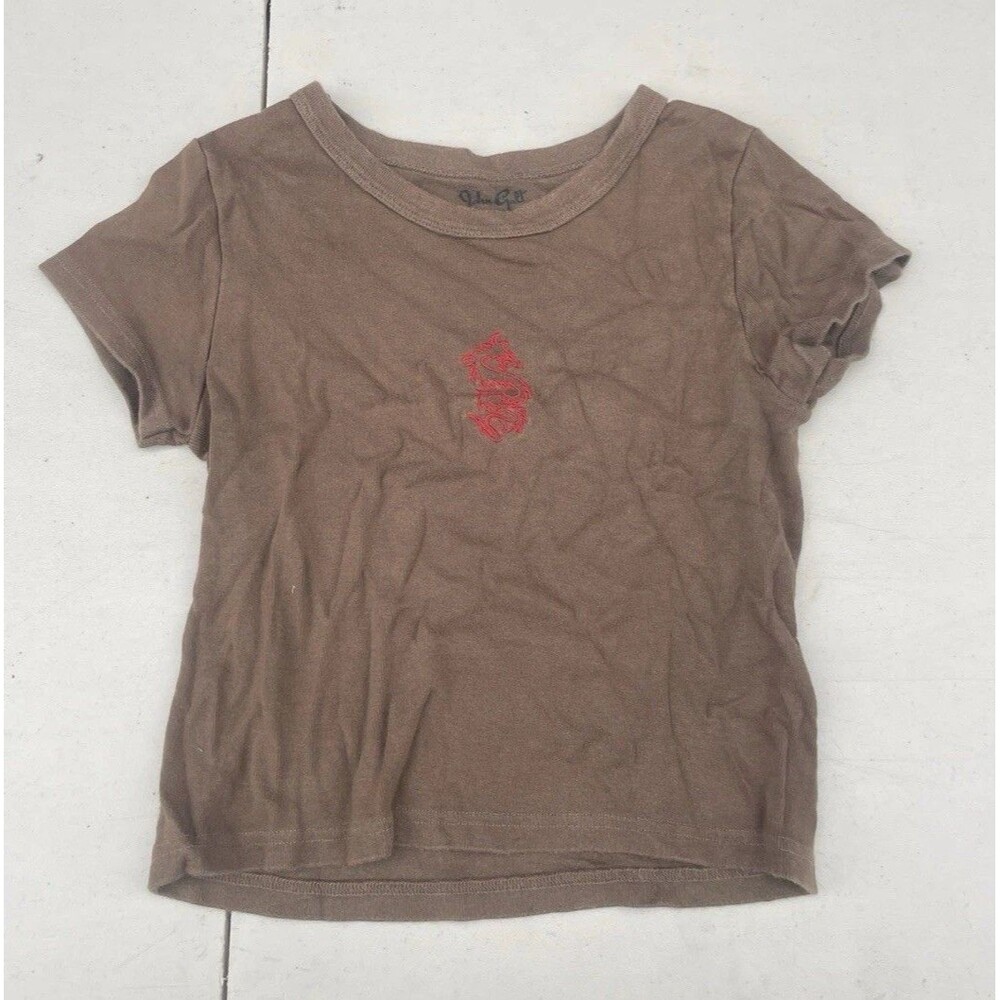 John Galt Women's Brown T-Shirt Size Small Cowgirl Graphic Dragon